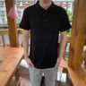 以纯2025夏季新款高端男士POLO衫短袖纯色商务休闲透气款短袖上衣男 9958黑色  常规 M 【90-115斤】 实拍图