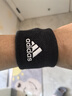 阿迪达斯 （adidas）护腕一对装短款 男女跑步健身手腕 擦汗吸汗篮球羽毛球运动护腕 黑色 CF6280 一对装 实拍图