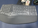 B.O.W人体工程学三模无线蓝牙键盘垂直鼠标套装软垫手托可充电笔记本电脑外设台式静音办公游戏打字键鼠 人体工学三模键盘丨太空灰丨108键充电款 实拍图