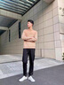 花花公子（PLAYBOY）休闲裤男夏季薄款直筒裤子男潮流宽松青年长裤 8022黑色 XL （建议105-120斤） 实拍图