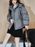 唐狮（TonLion）2025女连帽爱心羽绒服 炭灰 L 实拍图