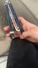 YY小刀yy钢鹦鹉螺 夜光款蝴蝶刀【桔梗balisong】不锈钢安全未开刃 黑蓝白刃【夜光款】 实拍图