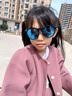 目奢超轻儿童近视镜夹片式太阳镜男女学生防紫外线护眼偏光墨镜 实拍图