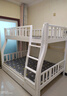 皓娜实木儿童上下床上下铺两层高低子母床小户型加厚多功能双人子母床 单梯款+床垫+书架+双抽 上铺宽1.3米下铺宽1.50米 实拍图