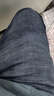 罗蒙（ROMON）男士牛仔裤男秋冬商务休闲裤男弹力直筒男裤厚款深档直筒长裤高腰 黑色+深蓝【春秋】 厚款 40 实拍图