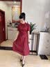 俞兆林（YUZHAOLIN）中高考旗开得胜旗袍妈妈夏装连衣裙2026新款喜婆婆婚宴装礼服裙子 FlvX8561566 红色 2XL （建 议105-120斤） 实拍图