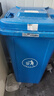 科力邦（Kelibang) 户外垃圾桶 大号加厚120L商用塑料环卫垃圾桶带盖轮工业小区物业翻盖果皮箱 蓝色 单个 实拍图