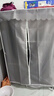 布衣柜简易衣柜家用收纳衣服柜卧室宿舍出租房加粗衣柜结实衣柜Q 1901灰色条纹【长106】 实拍图
