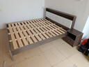 潮舒芙床实木床床1.8米x2米床1.5x2米现代简约床家用双人床橡木床卧室床 套餐二 1.8*2米框架结构 实拍图