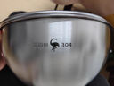 三四钢®不锈钢沥水篮304淘米神器洗菜盆沥水盆筛漏盆食品级淘米水果盆 沥水篮+实盆：22cm 实拍图
