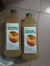汇源100%果汁2L大桶瓶装果汁 桃汁+桃汁 2L*2桶 实拍图