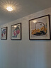 紫腾随轩齐白石装饰画新中式客厅背景墙面挂画卧室饭厅餐厅水墨虾壁画 大吉大利 60*60cm红木色实木框 实拍图