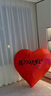 圣喜安宝宝满月100天百日拍照道具百天布置装饰拍照道具百日宴场景布置 超大百天装饰爱心气球-红色 实拍图