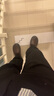 罗蒙（ROMON）休闲裤男夏季韩版裤子男士直筒宽松商务百搭男裤 黑色 36 实拍图