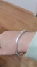 顺庆银楼古法银手镯哑光9999足银男女传承镯子饰品闭口素圈手镯送女友 古法银镯30克-57mm配证书 实拍图