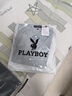 花花公子（PLAYBOY）衬衫男七分袖夏季男士短袖衬衣男冰丝休闲宽松男装外套 蓝白 XL 实拍图
