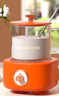 金灶（KAMJOVE） 小巧养生杯养生壶迷你电热水杯煮茶器煮茶壶花茶杯水杯办公室家用多功能保温电炖杯 活力橙 0.4L 实拍图
