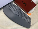 B.O.W人体工程学三模无线蓝牙键盘垂直鼠标套装软垫手托可充电笔记本电脑外设台式静音办公游戏打字键鼠 人体工学三模键盘丨太空灰丨108键充电款 实拍图