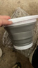 【折叠水桶】便携式钓鱼户外赶海车载水桶加厚压缩桶家用学生宿舍 折叠水桶【5L】灰色款 1个装 实拍图