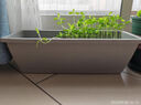 九千谷 种植盆阳台长方形种菜盆种花盆灰白色2个装霍伦盆带吸水盘4153 实拍图
