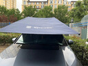 迈牛 全自动汽车移动车篷遮阳伞车衣罩智能遥控车棚电动折叠防晒隔热 全自动藏青（长4.8米*宽2.4米） 全车型通用 实拍图