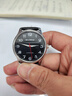 伯恩（BOARRNE）中考高考试专用机械手表男女初中学生高中生发条滑动指针纯机械表 2108升级进口芯-黑盘黑皮带-男表 实拍图