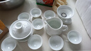 陶瓷功夫茶具套装家用白瓷泡茶器办公室会客青花茶壶盖碗茶杯整套冲茶器 12头功夫茶具【浮雕龙】 实拍图