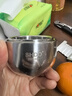 膳大皇（SHDO）德国304不锈钢小茶杯双层防烫功夫茶杯高档主人杯茶碗品茗杯茶盏 304双层茶酒杯【2两】110ml1只 实拍图