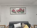 琅櫃坊国画牡丹花开富贵客厅装饰画纯手绘真迹新中式挂画水墨字画花鸟画 A-花开富贵 画芯加框216*89CM 实拍图