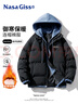 NASA GISS 连帽棉衣男士秋冬棉服男情侣外套加厚保暖青少年棉袄 黑色 L  实拍图