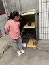 爱咪宠猫笼子家用猫窝别墅带厕所一体室内带猫砂盆大号幼猫猫屋猫咪笼子 陨石黑 加深三层 更高有隐私 厕所款：猫砂盆和铲+逗猫棒+爬梯 实拍图
