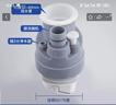 潜水艇（Submarine）洗衣机地漏接头盖专用双两用下水管防臭防溢水三通排水管二合 50/75管】水槽+洗碗+净水器+前置 实拍图