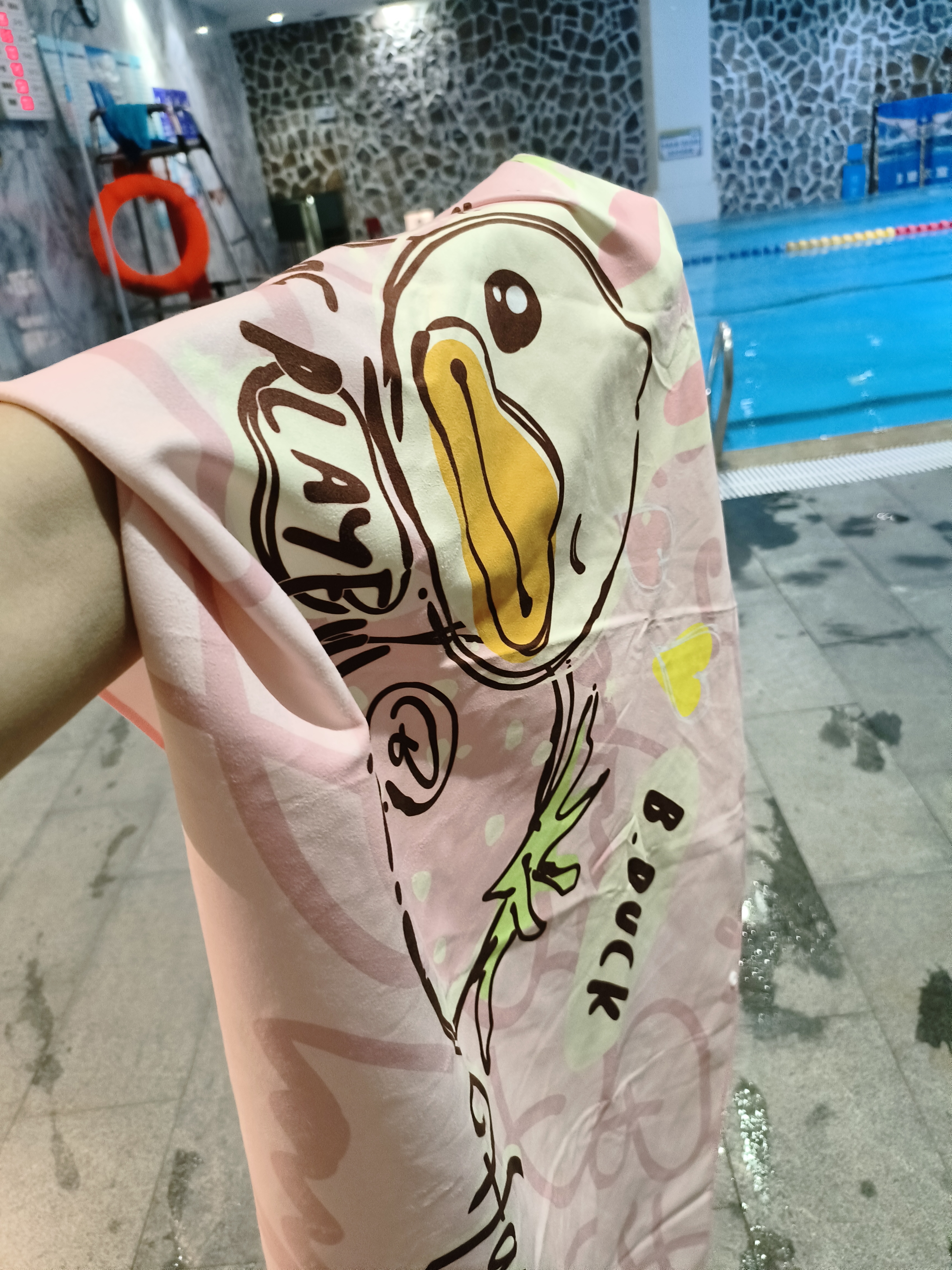 B.Duck小黄鸭儿童浴巾超强吸水速干女童洗澡毛巾游泳专用浴袍便携沙滩巾 实拍图