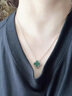 梵哲诗轻奢四叶草项链女士2026新款高端孔雀石手链情人节生日礼物送女友 孔雀绿-四叶草项链【七仓发-当/次日达】 实拍图