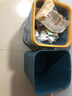 双艺家用垃圾桶卧室方形厨房卫生间客厅简约无盖压圈大号纸篓垃圾筒 蓝黄撞色-小鹿大号【12L】大容量 实拍图
