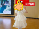 安妮优儿女童夏装公主裙2025新款孩洋气礼服演出服连衣裙夏季 香槟色 140 实拍图