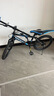 EG7山地自行车成人学生变速越野单车双减震赛车26寸青少年男女 辐条【升级减震 轻量铝架】黑蓝 24寸24速【适合：145-165CM】 实拍图