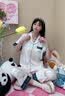 浪莎冰丝睡衣女夏季新款短袖印花家居服套装七夕情人节礼物送女友礼盒 芷柔/双长款【礼盒装】 L 【推荐穿着体重100-120斤】 实拍图