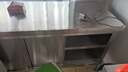 不锈钢拉门工作台操作台厨房储物柜商用打荷台面案板饭店切菜桌子 组装款长180宽60高80cm单通 实拍图