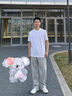 德尔惠短袖t恤男夏季半袖上衣冰丝运动圆领速干透气打底衫 白色 2XL 实拍图