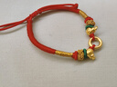 中国黄金（CHINA GOLD）平安扣黄金手链宝宝足金葫芦手绳高级感生日礼物送新生婴儿见面礼 【京速达】足金平安扣宝宝手链 实拍图