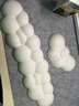 SANWA SUPPLY 云朵键盘腕托 女生鼠标手枕三件套 附杯垫 防滑底 可水洗 记忆棉 PU皮 珍珠白 实拍图