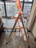 百佳宜梯子家用梯折铝合金人字梯爬梯升降脚手架全套室内登高踏步 五步-主体全铝合金 实拍图