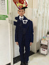 罗蒙儿童西装马甲套装男童主持人礼服英伦风花童钢琴演出服 藏青格140 实拍图