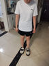 安踏（ANTA）运动套装女冰丝速干T恤短裤女士夏季薄短袖跑步健身运动服体考女 白黑-速干套装 S 实拍图
