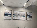 诗六艺家饰客厅装饰画北欧现代简约沙发背景墙挂画三联画大气轻奢壁画晶瓷画 灵韵福鹿（铝合金外框） 镶钻画左右60*80+中间120*80亮面 实拍图