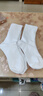 【无印良品同厂】袜子男女棉黑白运动防臭透气四季长袜中筒袜 【白色】 * 2双 均码 —长筒袜（36-44码） 实拍图