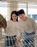 MDlila《两件装》情侣装夏季衣服短袖t恤套装一男一女宽松上衣班服定制 男白+女白-两件装 XL 男+女M 实拍图