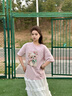 森马（Semir）代露娃|短袖t恤女中长款印花上衣25夏宽松纯棉套头衫109325100032 实拍图