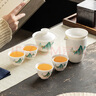 金镶玉旅行茶具 一壶四杯户外便携包式单人随身快客杯 富贵山水一壶四杯 实拍图